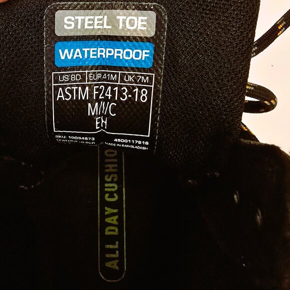 Ariat Work Men's Size 8D ASTM F2413-18 Brown Leather Steel Toe Waterproof Boots - Picture 10 of 10